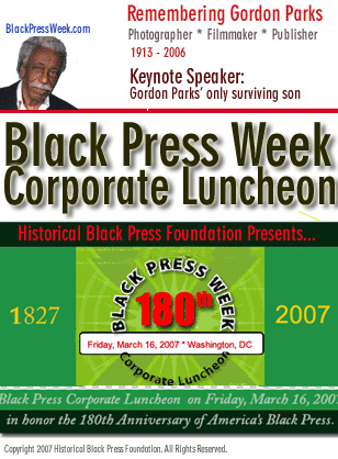 Black Press Week Corporate Luncheon is March 16, 2007
